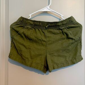 Olive green Old Navy drawstring shorts